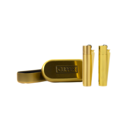 Mechero Clipper Gold