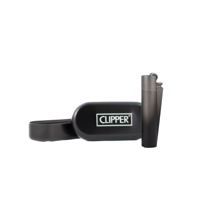 Mechero Clipper Classic negro/plata
