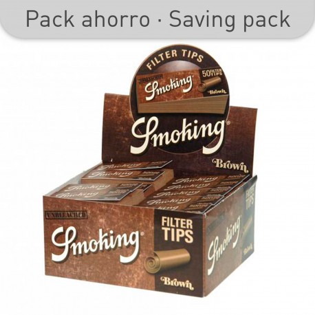 3 Boxen Smoking® BROWN Tips Medium Size ungebleicht mit 150 x 50 Filtertips 