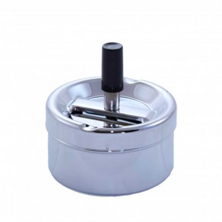 Cenicero pulsador cromado